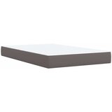Krevet s oprugama i madracem sivi 120x190 cm od umjetne kože | shoptok.hr