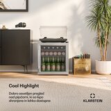 Klarstein Beersafe hladilnik za pijačo s steklenimi vrati | 44 x 48 cm | Notranja LED osvetlitev | Shoptok.si