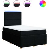 vidaXL Box spring postelja z vzmetnico črna 120x190 cm blago | Shoptok.si