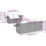  6-dijelni set vrtnih sofa s jastucima bež od poliratana | shoptok.hr