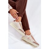 Boto Low Women's Sports Shoes Made Of Eco Leather Beige Iladira | Shoptok.si