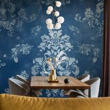  Foto tapeta - Retro Ornament Decorative Motif in Worn Blues 400x280 Premium | shoptok.hr