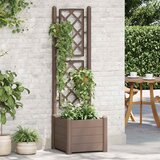  Vrtna sadilica s rešetkom 43 x 43 x 142 cm PP boja kave | shoptok.hr