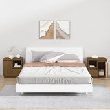 Noćni ormarići 2 kom boja meda 50x34x50 cm od masivne borovine | shoptok.hr