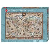 Heye puzzle Map Art Retro World 1000 delova 29871 Cene