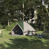 Tenda za 4 osobe s krovom Zelena i Siva 388 x 320 x 169 cm | shoptok.hr