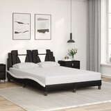  Okvir kreveta Viana s LED-om bez madracacrno-bijeli 140 x 190 cm | shoptok.hr
