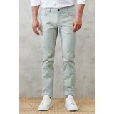 ALTINYILDIZ CLASSICS Men's Water Green Comfortable Slim Fit Skinny-Cut Trousers that Stretches 360 Degrees in All Directions. Cene