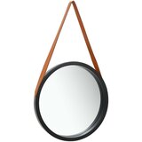 vidaXL Stensko ogledalo s pasom 40 cm črno, (20798314) | Shoptok.si