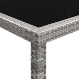  Vrtni blagovaonski stol sivi 200 x 150 x 74 cm od poliratana | shoptok.hr