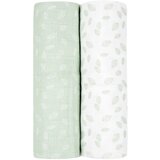 Kikka Boo pelene od muslina set 2 pcs 80x80 Leaves mint ( KKB11068 ) Cene