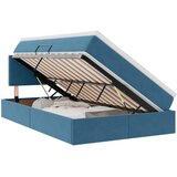  Krevet s prostorom za pohranu s LED-om Tamno plava 120 x 200 cm | shoptok.hr