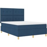 Krevet s podnicama i madracem Plavi 160x200 cm Tkanina | shoptok.hr