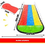 Kruzzel vodeni tobogan s fontanom 480 cm – trostruka staza + 3 daske za klizanje | shoptok.hr
