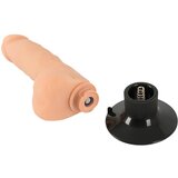Nature Skin M - realistični vibrator za testise, s ljepljivim potplatom (prirodni) | shoptok.hr