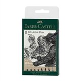 Faber-Castell Flomasteri Pitt Artist 199, črni, 8 komada Cijene
