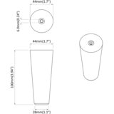  Noge namještaja 12 pcs Smeđa Ø 44 x 100 mm | shoptok.hr