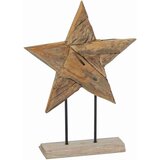 vidaXL Božićna zvijezda Smeđa 45 x 5 x 60 cm Čvrsto teak drvo | shoptok.hr