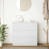  Komoda bela 80x35x76 cm inženirski les | Shoptok.si