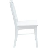 Trpezarijske stolice 2 kom. Čvrsto drvo od gume Bijelo Bijela 50 x 52,5 x 91 cm | Shoptok.si