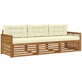 VidaXL Zunanja garnitura za sedenje z blazino 3 pcs Naravna in smetana, (5000279689) Slike