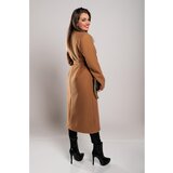 Fenzy Elegantan Dugi Kaput S Gumbima, Boja Deve | shoptok.hr