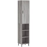 Maison Chic Visoka omara - Komoda - Predalnik siva sonoma 34,5x34x180 cm inženirski les, (21720032) | Shoptok.si