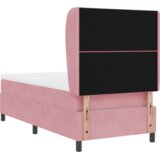 Box Spring Postelja z Blazino Roza 90x200 cm Žamet, (22050985) | Shoptok.si