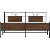  Metalni okvir kreveta bez madraca smeđa boja hrasta 160x200 cm | shoptok.hr
