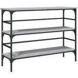 Maison Chic Konzolna mizica - miza ob steni siva sonoma 100x32x75 cm inženirski les, (21786239) Cene