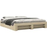 vidaXL Okvir za krevet boja hrasta 200x200 cm od konstruiranog drva | shoptok.hr