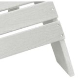 vidaXL Stol Adirondack s podnožjem Beli HDPE | Shoptok.si