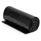 Vrečke za smeti LDPE s trakom, 70 x 100 cm, močne, črne, 140 L, 10 kosov