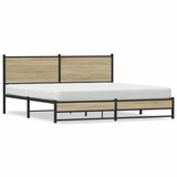 vidaXL Metalni okvir kreveta bez madraca boja hrasta sonome 180x200 cm Cijene