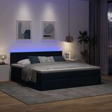  Otomanski krevet s madracem i LED plavi 160x200cm tkanine | shoptok.hr