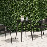 The Living Store Vrtna miza antracitna 50x50x71 cm jeklo - Vrtna Miza, (21480456) | Shoptok.si