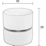 White Label Oranžen žameten tabure Bubbly – | Shoptok.si