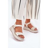 S. BARSKI Women's Wedge and Platform Sandals with Decorations S.Barski HY056 Beige | Shoptok.si