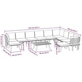  12-dijelna vrtna garnitura s jastucima masivno bagremovo drvo | shoptok.hr