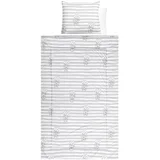 set za spavanje 4 dijela dvostrani, Grey Striped