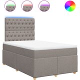 vidaXL Box spring postelja z vzmetnico taupe 120x190 cm blago, (21308900) | Shoptok.si