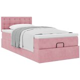  Otomanski okvir kreveta s madraca ružičasti 90x200cm baršunasti | shoptok.hr