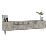 Hanah home tv polica Dekolp1 ephesus marble silver
