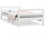 The Living Store Posteljni okvir brez vzmetnice bel 80x200 cm trdna borovina - Posteljni Okvir, (21524250) | Shoptok.si