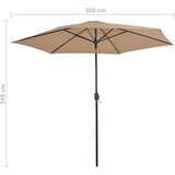  Vrtni suncobran s metalnom šipkom 300 cm bež | shoptok.hr