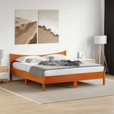  Okvir kreveta s uzglavljem voštano smeđi 180x200 cm od borovine | shoptok.hr