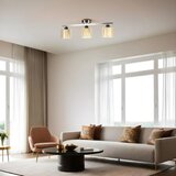 Opviq yeni nomi 3 Lü mat krom bal Camlı avize matte chromeamber chandelier | ePonuda.com
