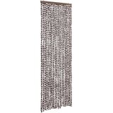  Zastor protiv muha smeđa i bijela 56 x 200 cm od šenila | shoptok.hr
