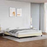 vidaXL Posteljni okvir krem 160x200 cm umetno usnje Cene