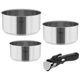 Teesa set 3 zložljivih inox loncev s snemljivim ročajem COOK EXPERT SINGLE HAND TSA0148 | Shoptok.si